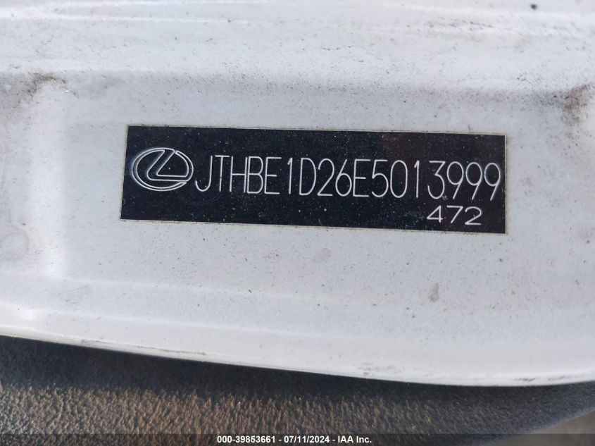 JTHBE1D26E5013999 2014 Lexus Is 350