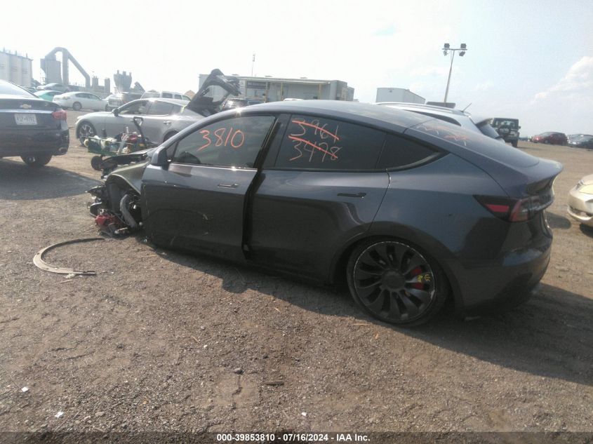 2023 Tesla Model Y Awd/Performance Dual Motor All-Wheel Drive VIN: 7SAYGDEF1PF615142 Lot: 39853810