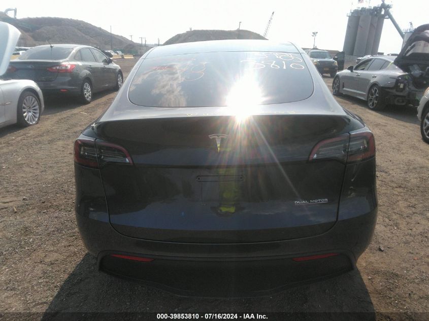 2023 Tesla Model Y Awd/Performance Dual Motor All-Wheel Drive VIN: 7SAYGDEF1PF615142 Lot: 39853810