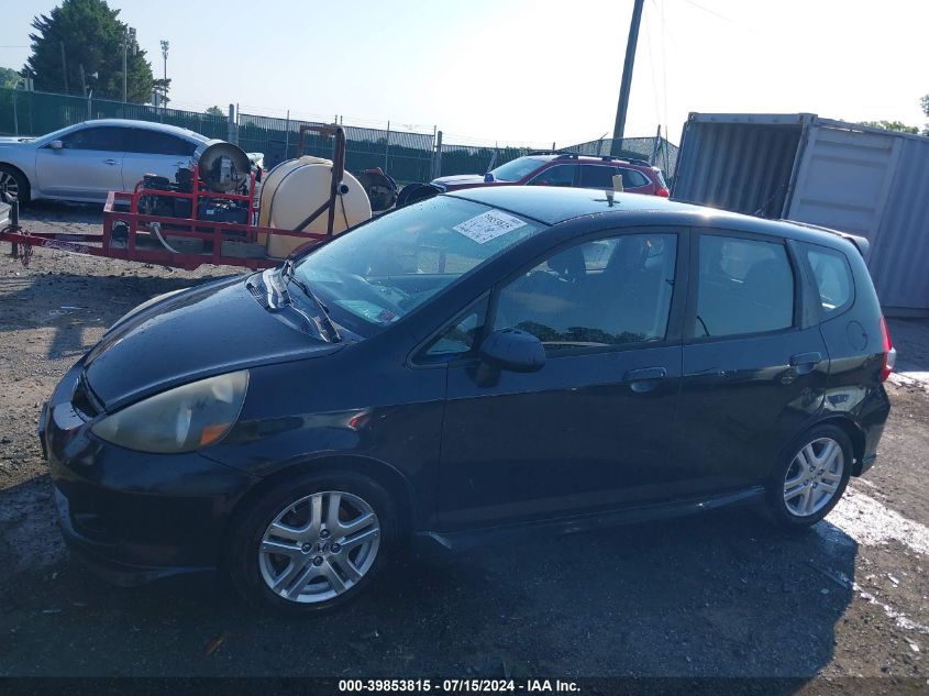 2008 Honda Fit Sport VIN: JHMGD38608S002519 Lot: 39853815