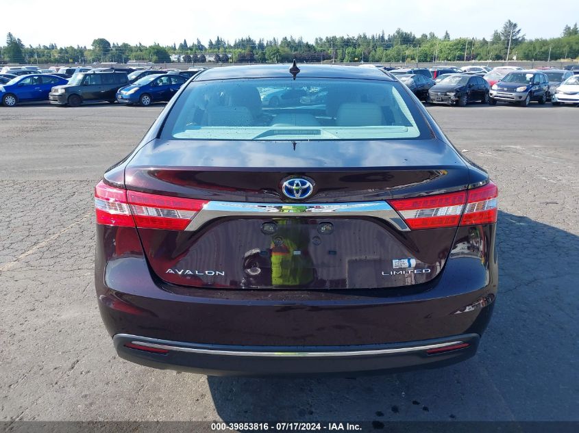 2013 Toyota Avalon Hybrid Limited VIN: 4T1BD1EBXDU015368 Lot: 39853816