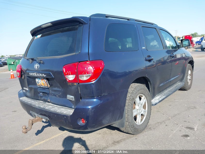 2008 Toyota Sequoia Sr5 5.7L V8 VIN: 5TDBY64A58S011169 Lot: 39853874