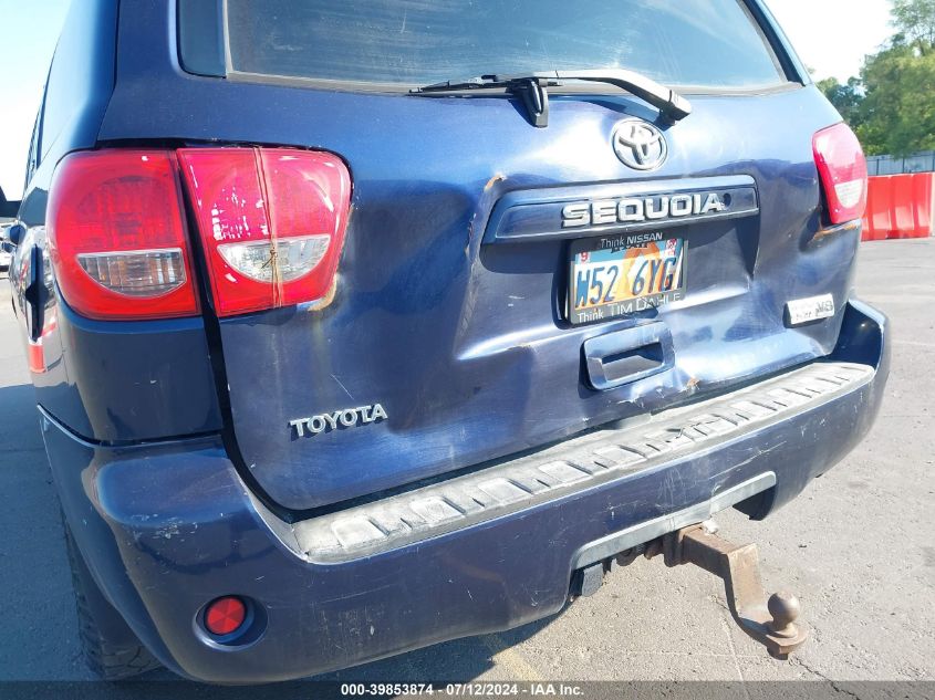 2008 Toyota Sequoia Sr5 5.7L V8 VIN: 5TDBY64A58S011169 Lot: 39853874