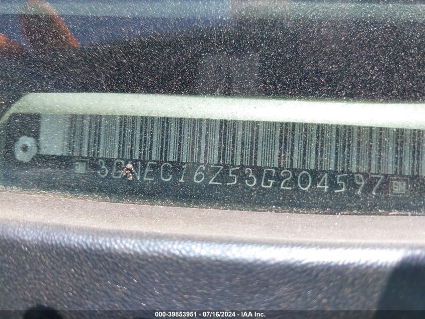 2003 Chevrolet Suburban 1500 Ls VIN: 3GNEC16Z53G204597 Lot: 39853951