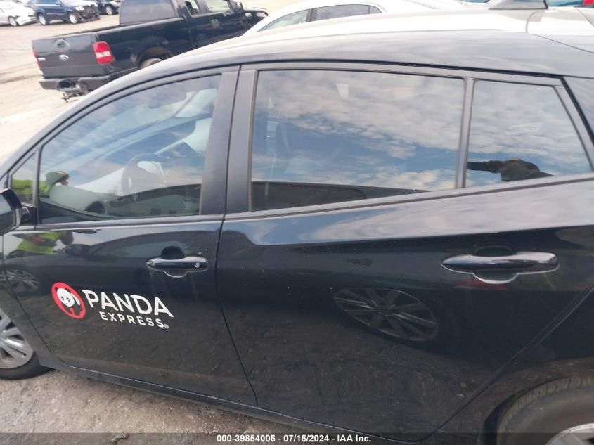 2019 Toyota Prius Le VIN: JTDKARFU9K3100040 Lot: 39854005