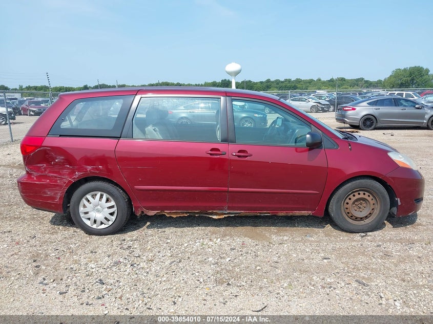 2008 Toyota Sienna Ce VIN: 5TDZK23CX8S179644 Lot: 39854010