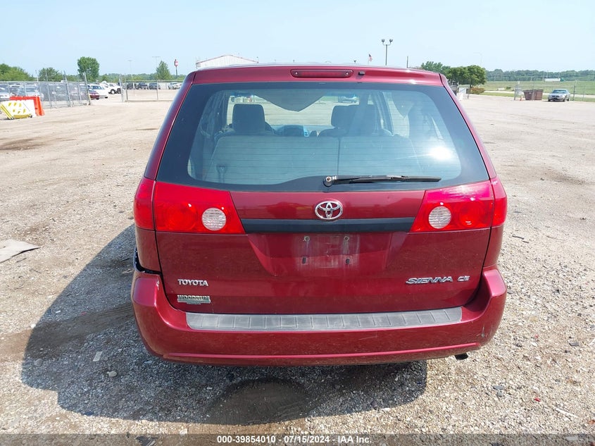 2008 Toyota Sienna Ce VIN: 5TDZK23CX8S179644 Lot: 39854010