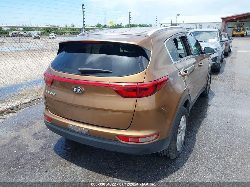 2017 Kia Sportage Lx VIN: KNDPMCAC0H7285945 Lot: 39854022