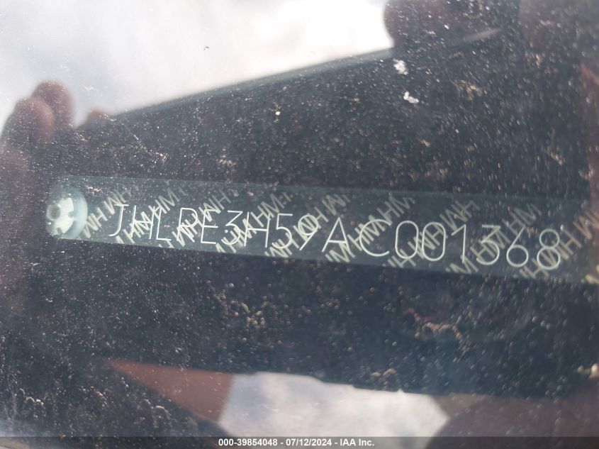 2010 Honda Cr-V Ex VIN: JHLRE3H59AC001368 Lot: 39854048