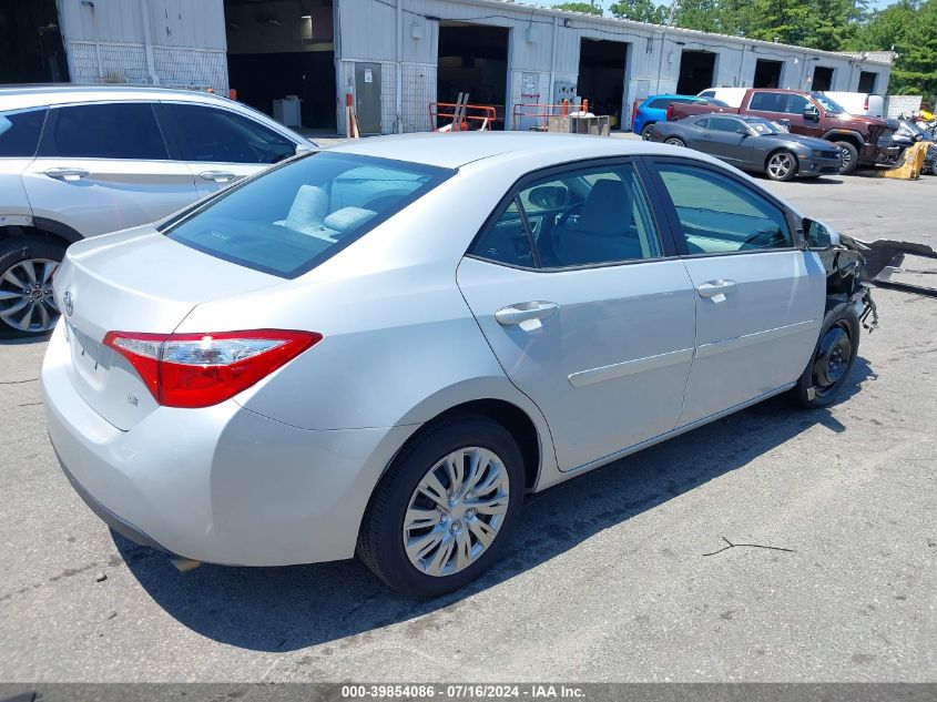 2015 Toyota Corolla Le VIN: 2T1BURHE4FC331678 Lot: 39854086