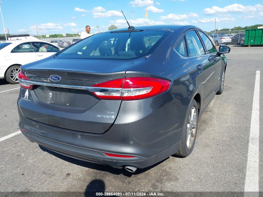 2017 Ford Fusion Hybrid Se VIN: 3FA6P0LU1HR322572 Lot: 39854091