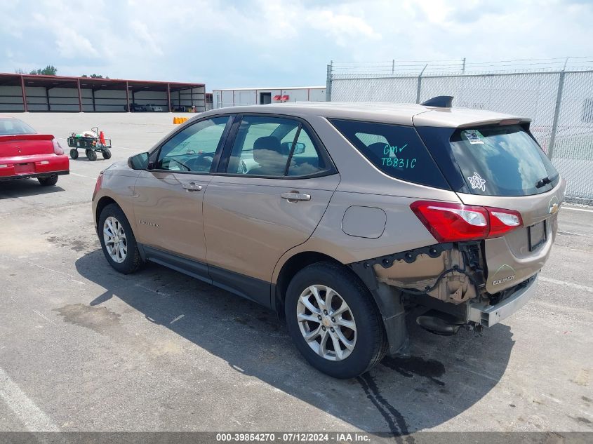 2018 Chevrolet Equinox Ls VIN: 2GNAXHEV0J6166831 Lot: 39854270