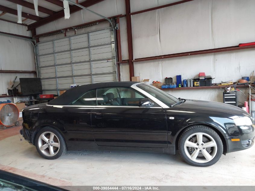 2008 Audi A4 3.2 Cabriolet Quattro VIN: WAUDH48H58K001136 Lot: 39854444
