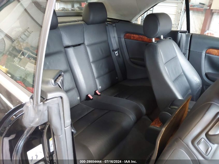 2008 Audi A4 3.2 Cabriolet Quattro VIN: WAUDH48H58K001136 Lot: 39854444