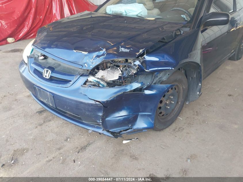 2003 Honda Civic Lx VIN: 1HGEM225X3L012224 Lot: 39854447