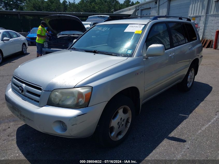 2006 Toyota Highlander Limited V6 VIN: JTEEP21A160152135 Lot: 39854632