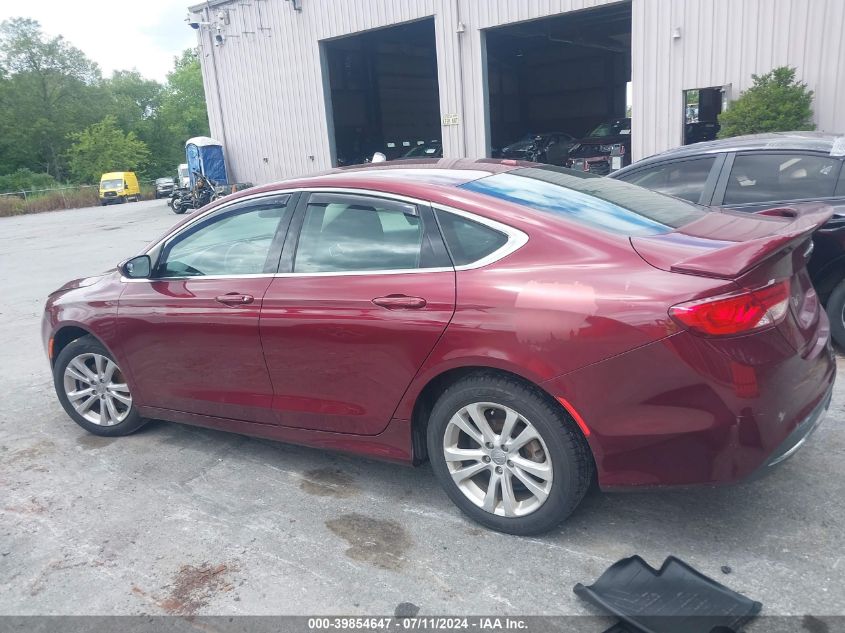 2015 Chrysler 200 Limited VIN: 1C3CCCAB0FN602841 Lot: 39854647