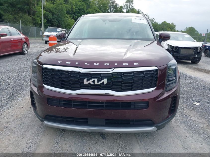 2022 Kia Telluride Lx VIN: 5XYP2DHC9NG315069 Lot: 39854693