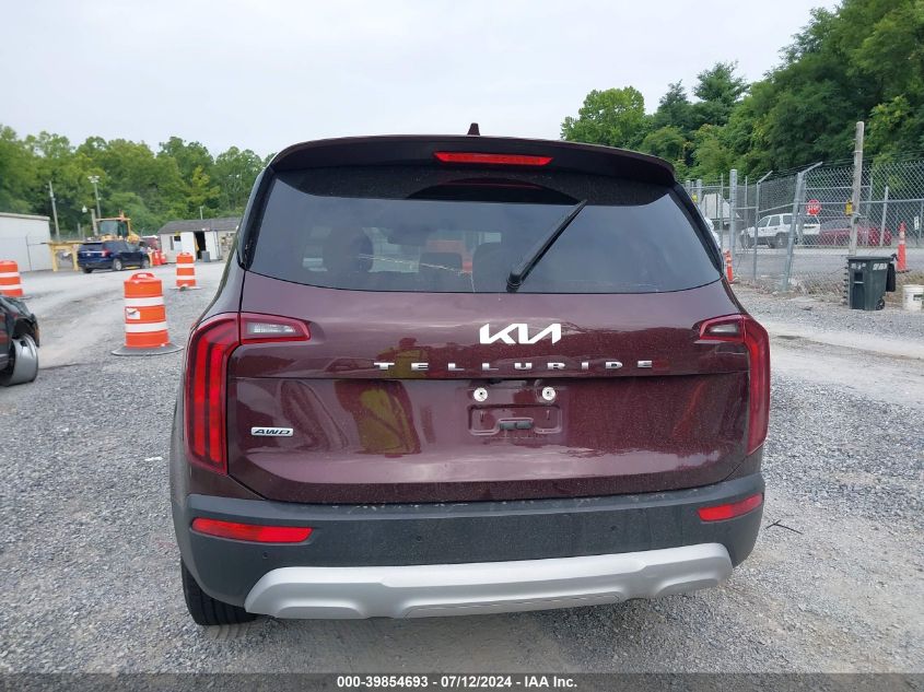 2022 Kia Telluride Lx VIN: 5XYP2DHC9NG315069 Lot: 39854693