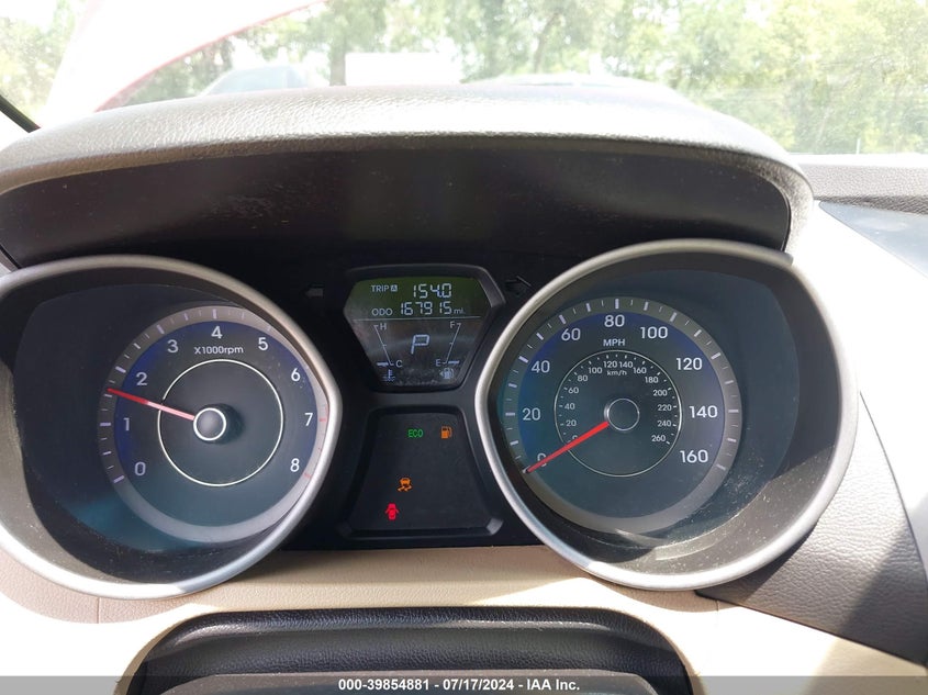 2013 Hyundai Elantra Gls VIN: KMHDH4AE4DU490156 Lot: 39854881