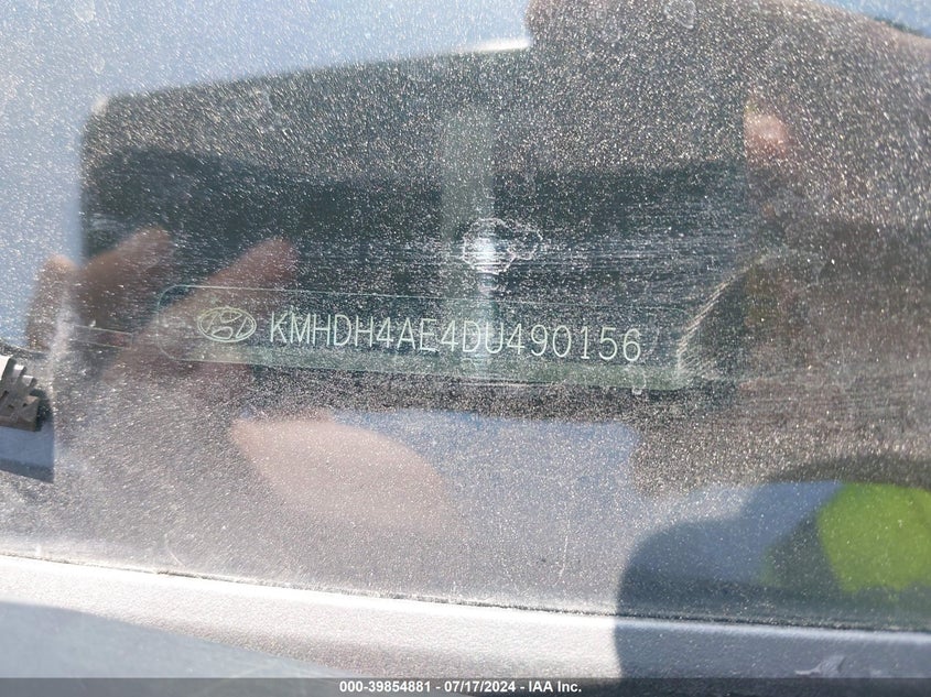 2013 Hyundai Elantra Gls VIN: KMHDH4AE4DU490156 Lot: 39854881