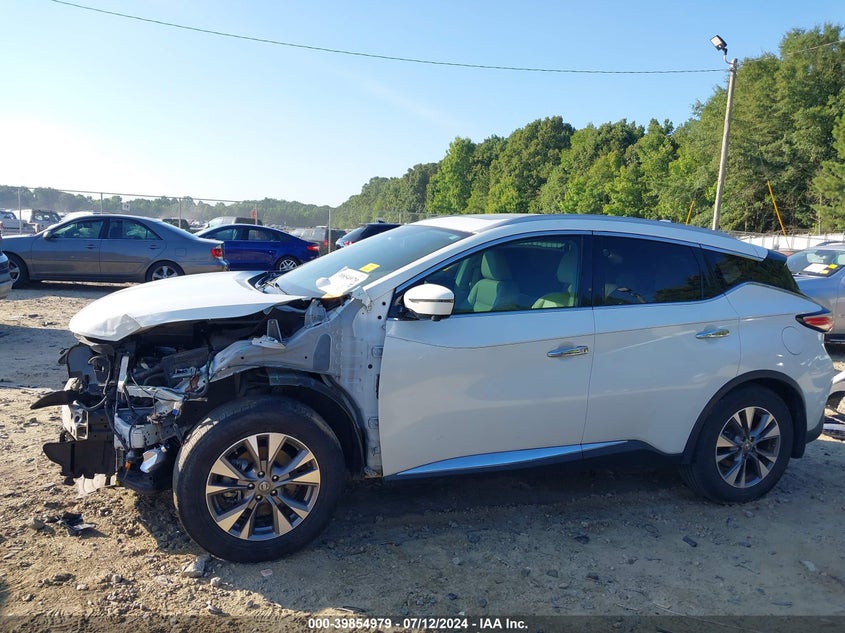 2016 Nissan Murano Sl VIN: 5N1AZ2MG9GN153238 Lot: 39854979
