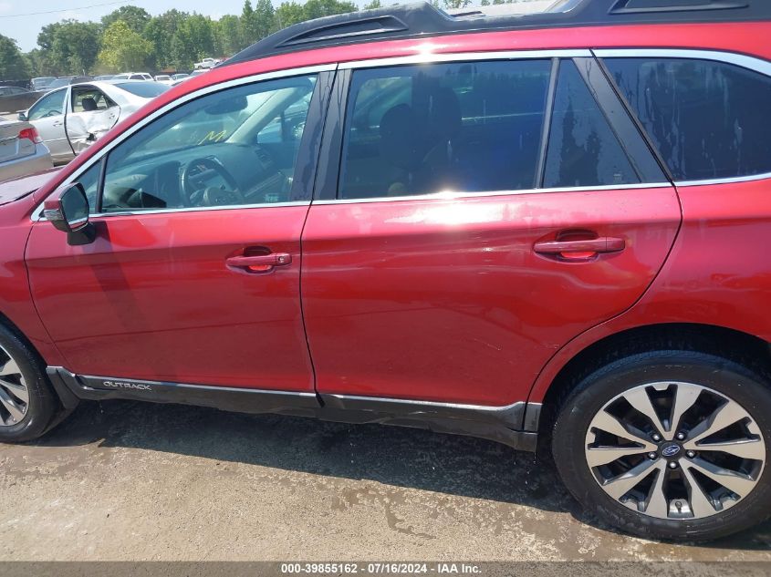 2016 Subaru Outback 2.5I Limited VIN: 4S4BSBNC0G3338827 Lot: 39855162