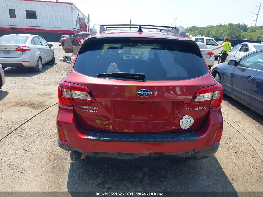 2016 Subaru Outback 2.5I Limited VIN: 4S4BSBNC0G3338827 Lot: 39855162
