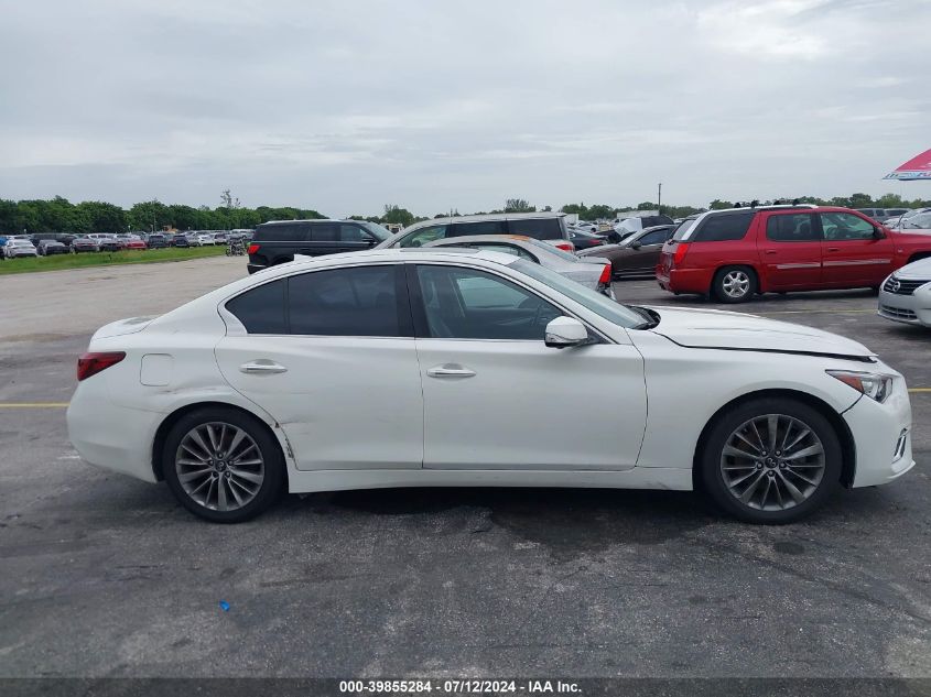 2021 Infiniti Q50 Luxe VIN: JN1EV7BP3MM705077 Lot: 39855284