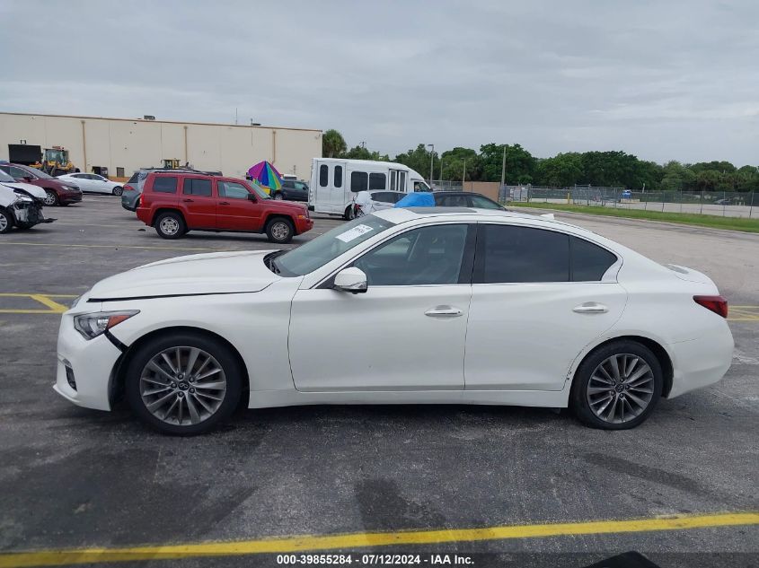 2021 Infiniti Q50 Luxe VIN: JN1EV7BP3MM705077 Lot: 39855284