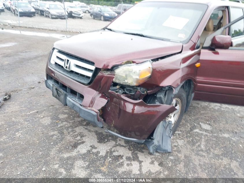 2007 Honda Pilot Ex-L VIN: 5FNYF18767B017311 Lot: 39855341
