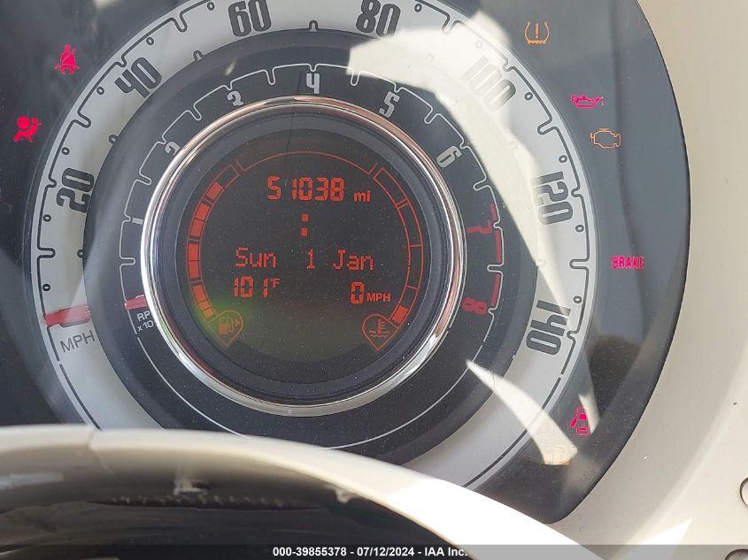 2015 Fiat 500 Pop VIN: 3C3CFFAR1FT615684 Lot: 39855378