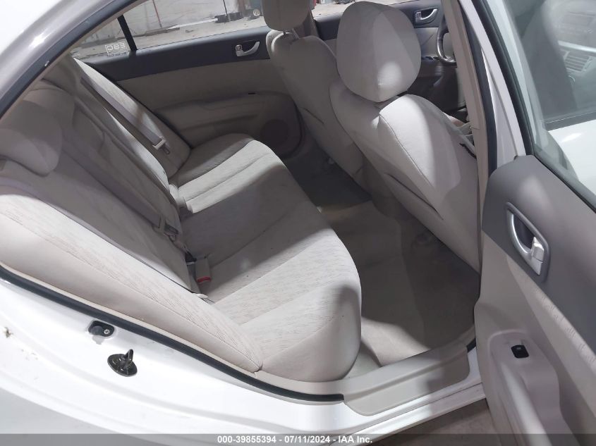 2007 Hyundai Sonata Gls VIN: 5NPET46C27H181511 Lot: 39855394