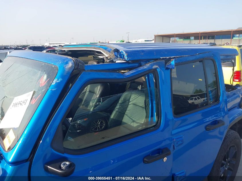 2022 Jeep Wrangler Unlimited Sahara Altitude 4X4 VIN: 1C4HJXEG9NW156430 Lot: 39855451