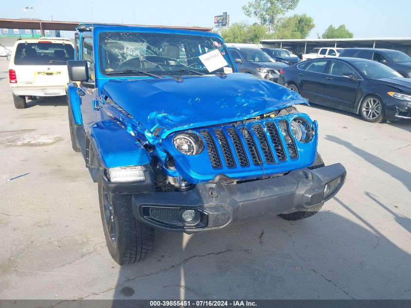 2022 Jeep Wrangler Unlimited Sahara Altitude 4X4 VIN: 1C4HJXEG9NW156430 Lot: 39855451