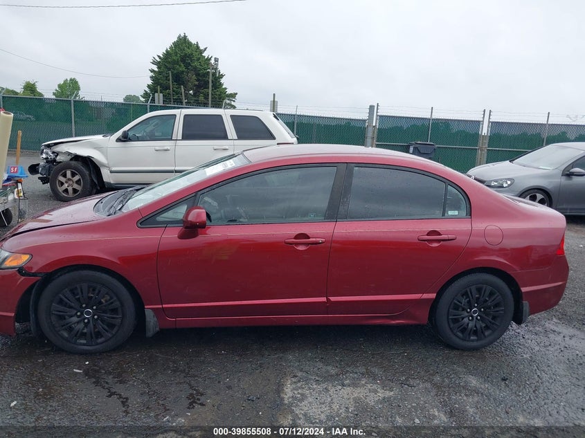 2008 Honda Civic Lx VIN: 1HGFA16548L056860 Lot: 39855508