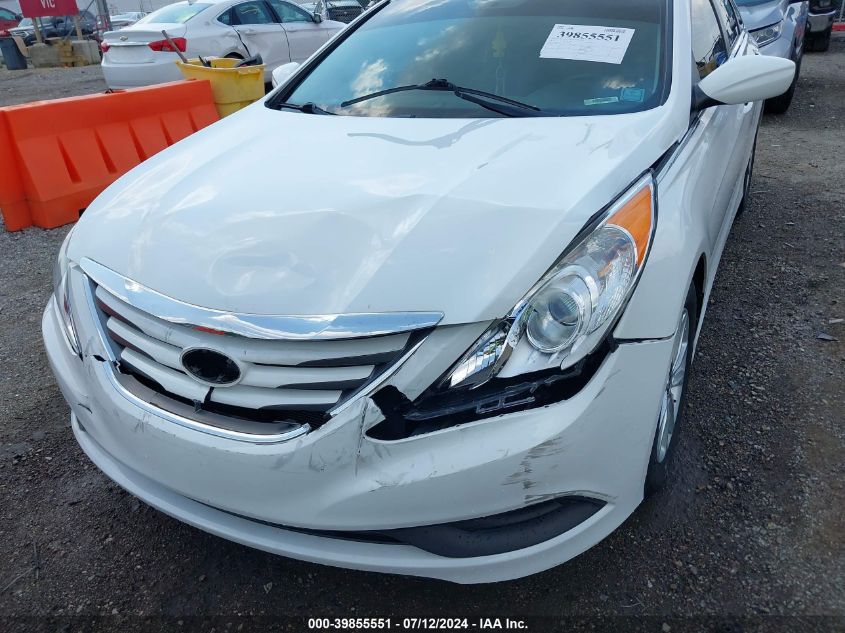 2014 Hyundai Sonata Gls VIN: 5NPEB4ACXEH850826 Lot: 39855551