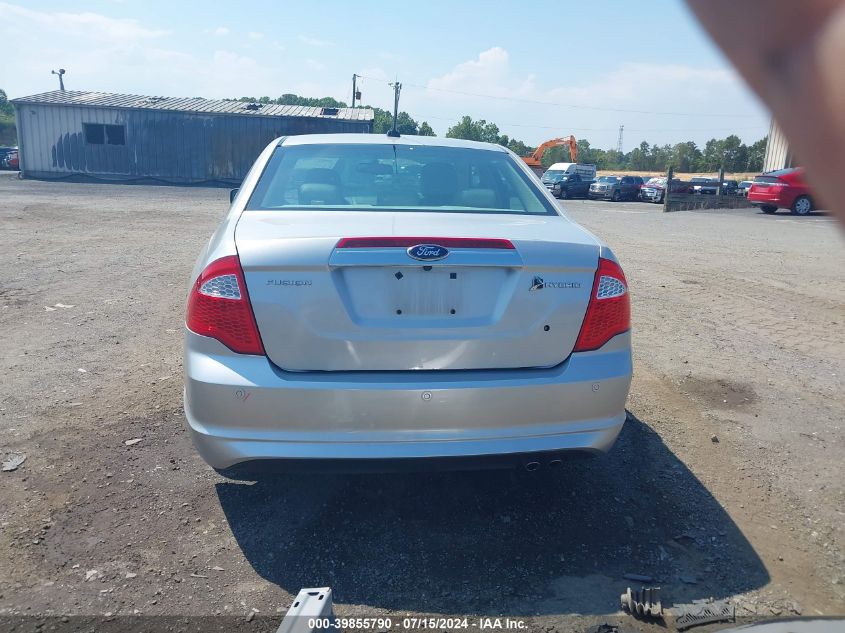 2010 Ford Fusion Hybrid VIN: 3FADP0L30AR410579 Lot: 39855790