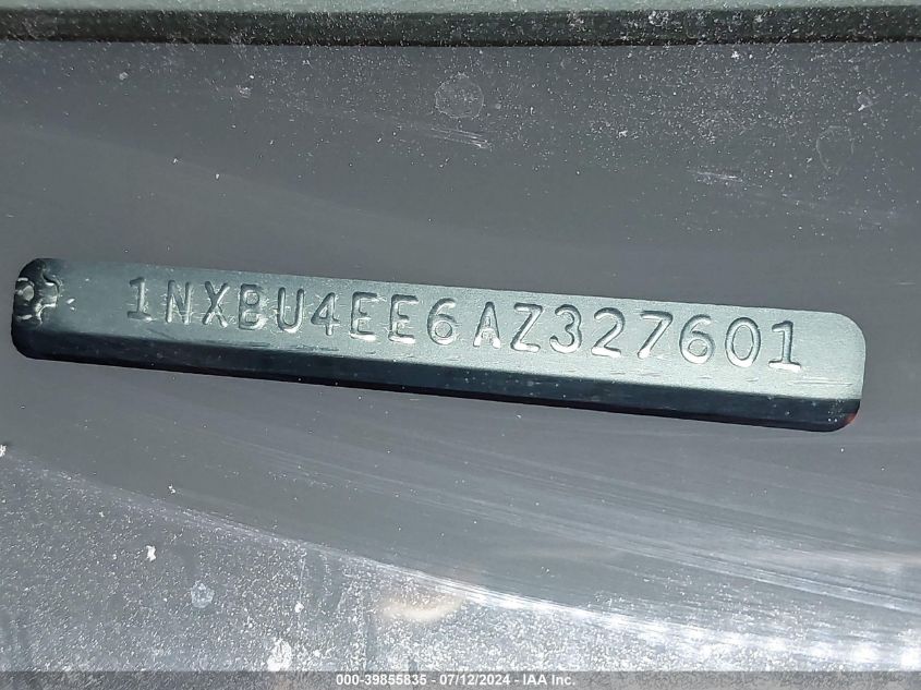 2010 Toyota Corolla Le VIN: 1NXBU4EE6AZ327601 Lot: 39855835