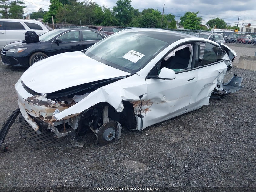 VIN 7SAYGDEE8NF367346 2022 TESLA MODEL Y LONG RANGE DUAL MOTOR ALL-WHEEL DRIVE
