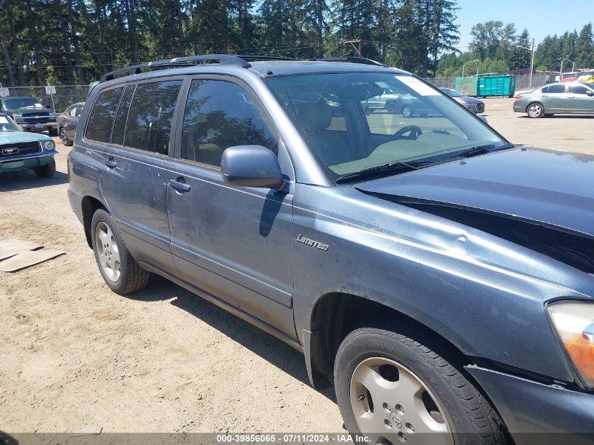 2006 Toyota Highlander Limited V6 VIN: JTEDP21A460106908 Lot: 39856065
