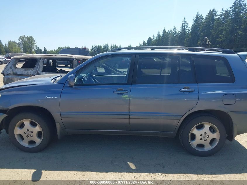2006 Toyota Highlander Limited V6 VIN: JTEDP21A460106908 Lot: 39856065