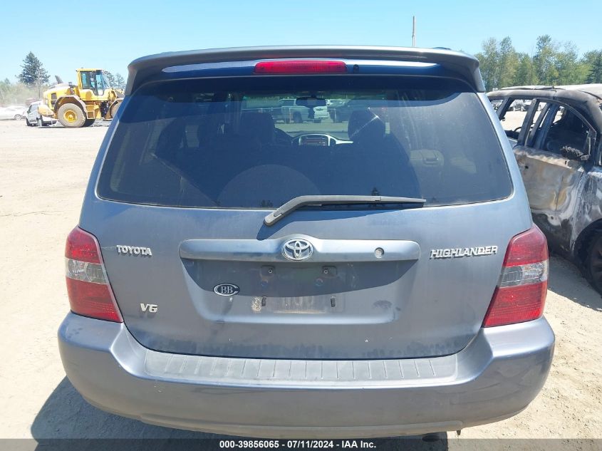 2006 Toyota Highlander Limited V6 VIN: JTEDP21A460106908 Lot: 39856065