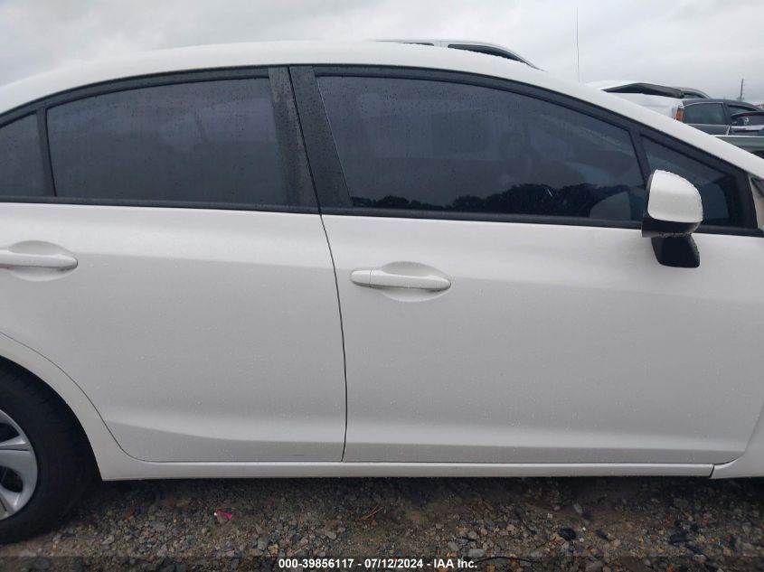 2013 Honda Civic Lx VIN: 2HGFB2F5XDH598068 Lot: 39856117