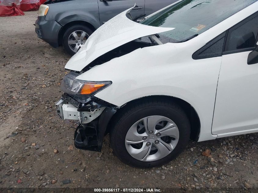 2013 Honda Civic Lx VIN: 2HGFB2F5XDH598068 Lot: 39856117