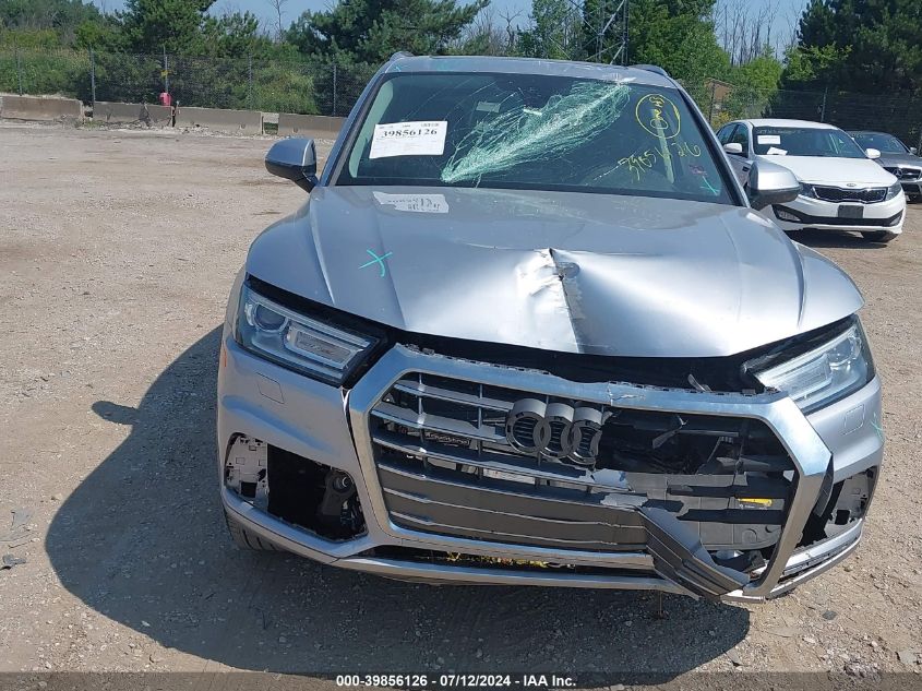 2019 Audi Q5 Premium VIN: WA1ANAFY9K2092638 Lot: 39856126