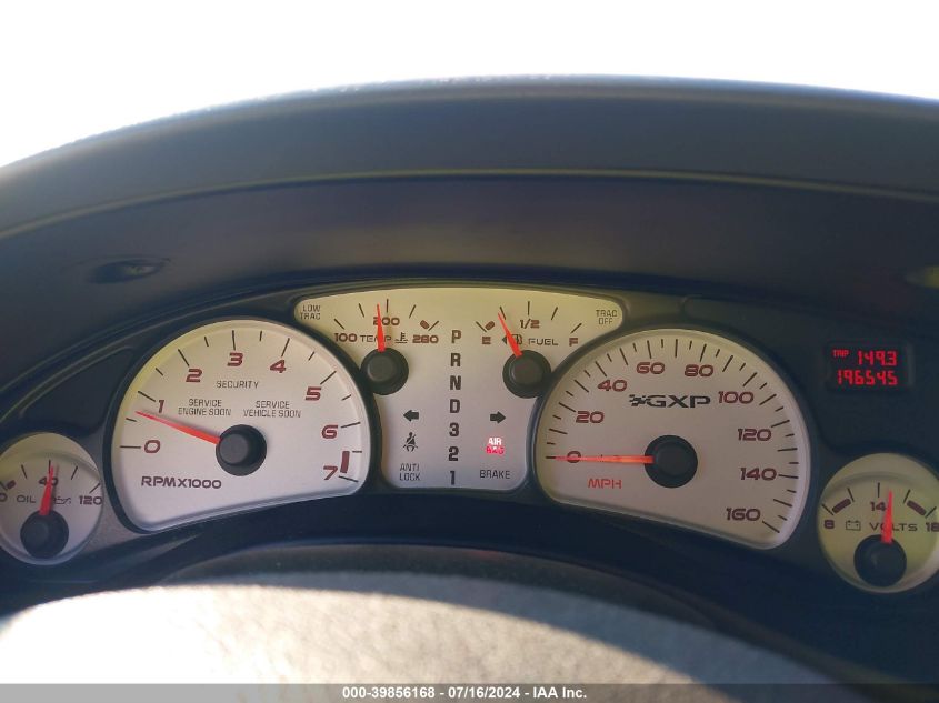 2005 Pontiac Bonneville Gxp VIN: 1G2HZ54Y05U202976 Lot: 39856168