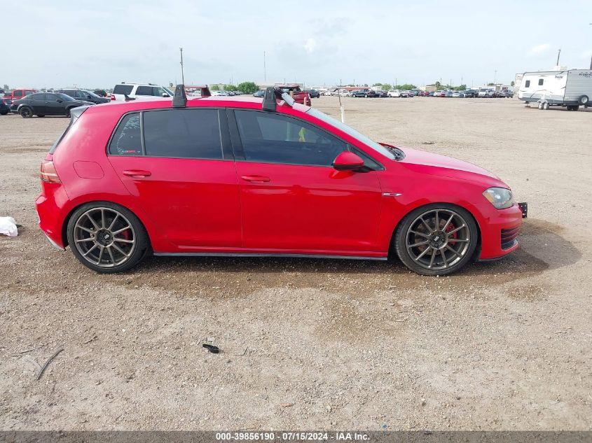 2015 VOLKSWAGEN GOLF GTI 2.0T S 4-DOOR - 3VW4T7AU8FM043278