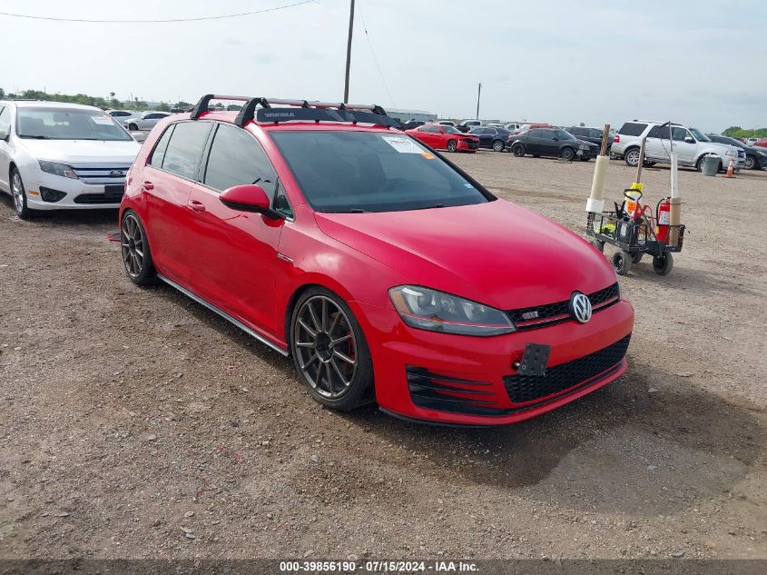 2015 Volkswagen Golf Gti 2.0T S 4-Door VIN: 3VW4T7AU8FM043278 Lot: 39856190