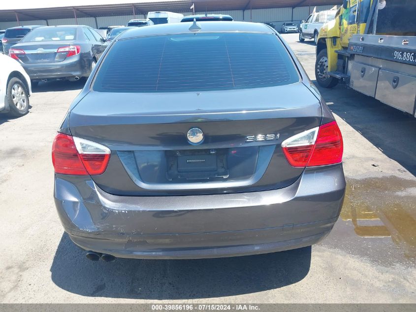 2007 BMW 328I VIN: WBAVC53547FZ70486 Lot: 39856196